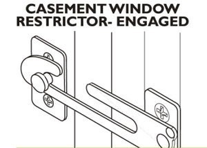 Casement Window Restrictor - Engaged